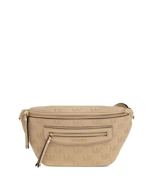 MICHAEL Michael Kors Natural Jet Set Travel Logo-Embossed Belt Bag