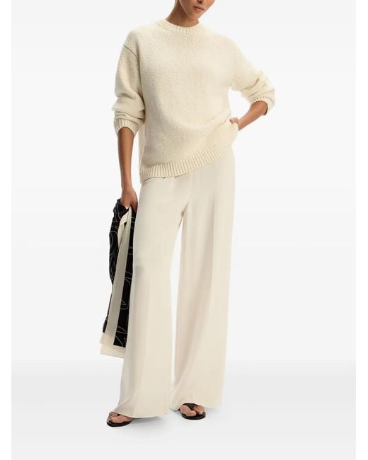 12 STOREEZ Natural Round Neck Sweater