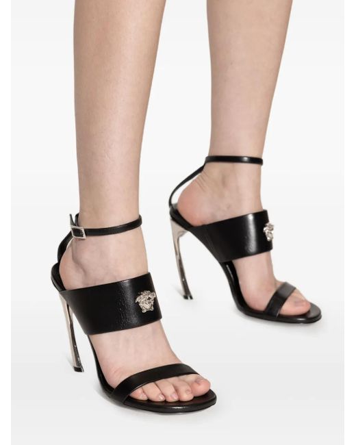 Versace Black Heeled Sandals