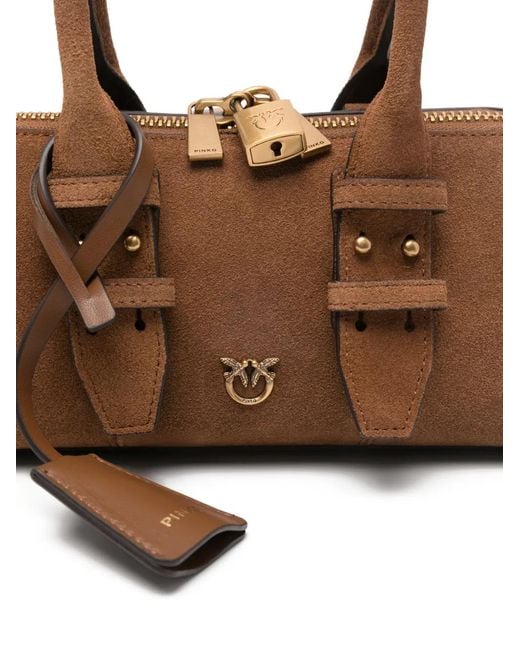 Pinko Shopper Met Hangslot En Handvatten in het Brown