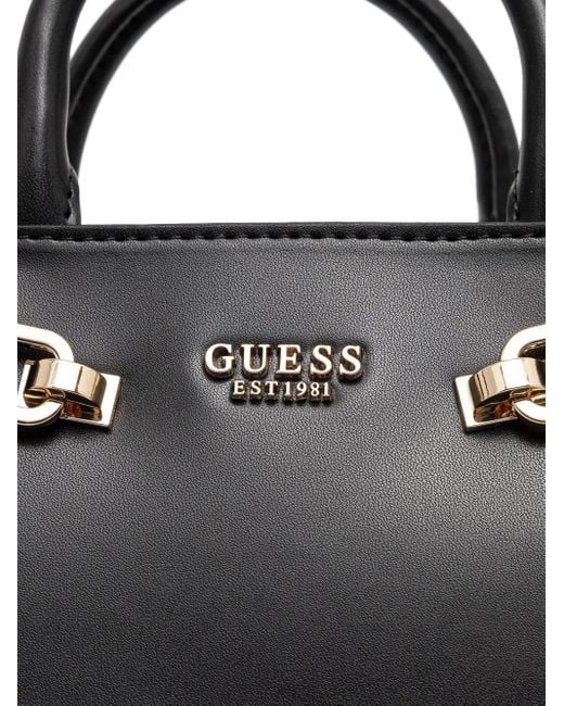 Guess Black Logo-Lettering Crossbody Bag