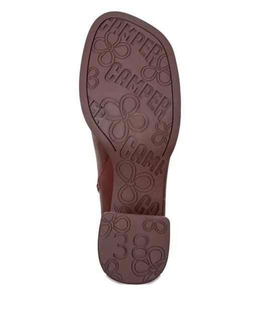 Bottines Twins En Cuir À Talon Géométrique Camper en coloris Brown
