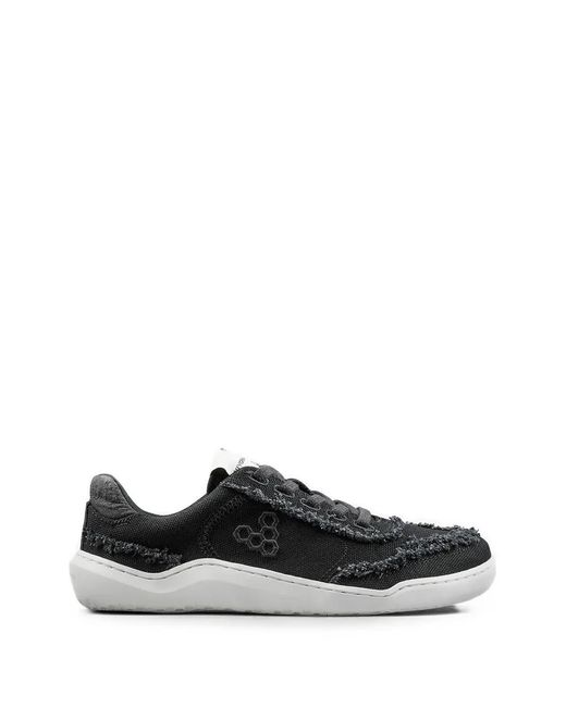 Vivobarefoot Black Gobi Frayed-Edge Sneakers