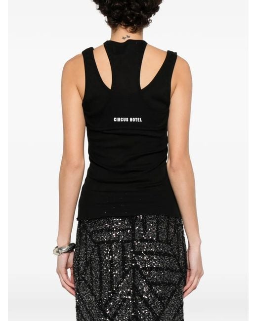 Circus Hotel Black Halterneck Top