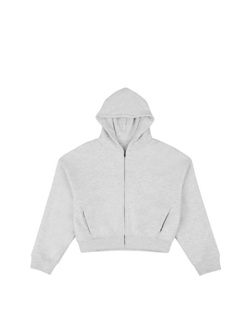 Entire studios White Zip-Up Dropped-Shoulder Hoodie