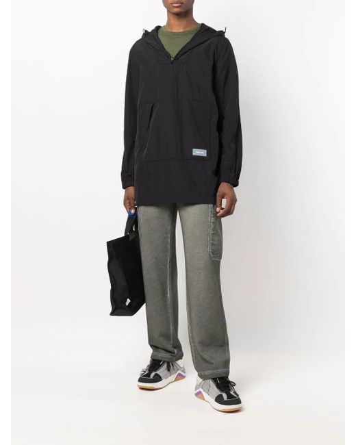 Helmut Lang Black Hooded Pullover Jacket for men