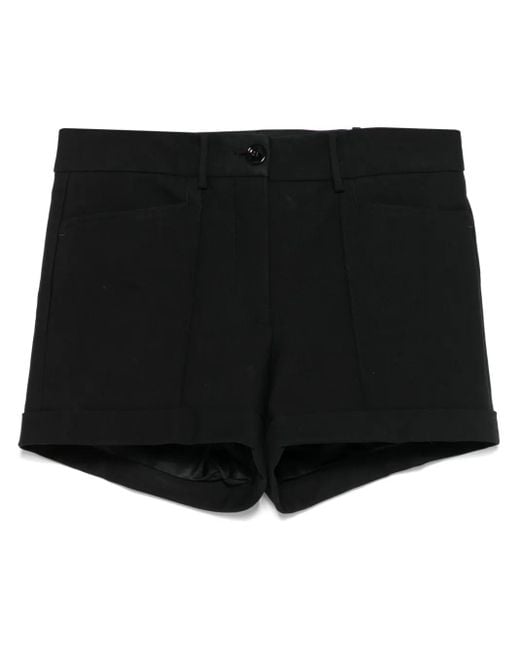 Tom Ford Black Raised-Seam Mini Shorts