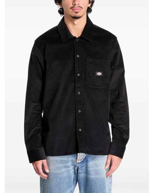 メンズ Dickies コーデュロイ シャツ Black