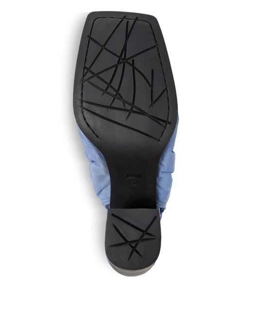 Camper Blue 73Mm Karole Slingback Gathered Pumps