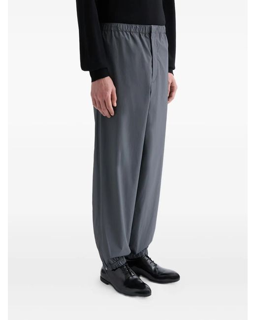 Jil Sander Gray Cotton Malfilé Trousers for men