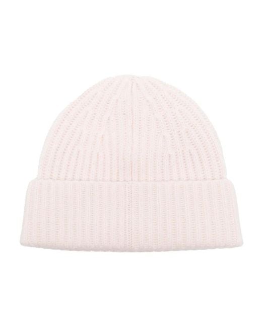Lisa Yang Pink Ribbed-Knit Cashmere Beanie