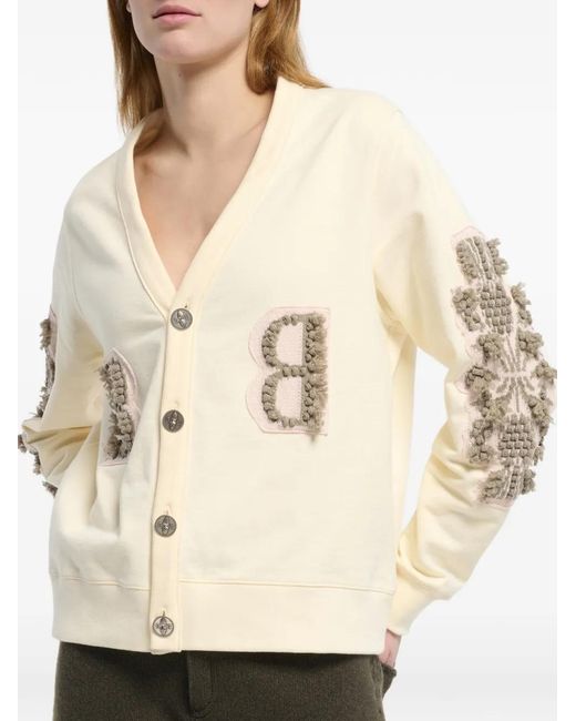 Barrie Natural B-Logo Cardigan