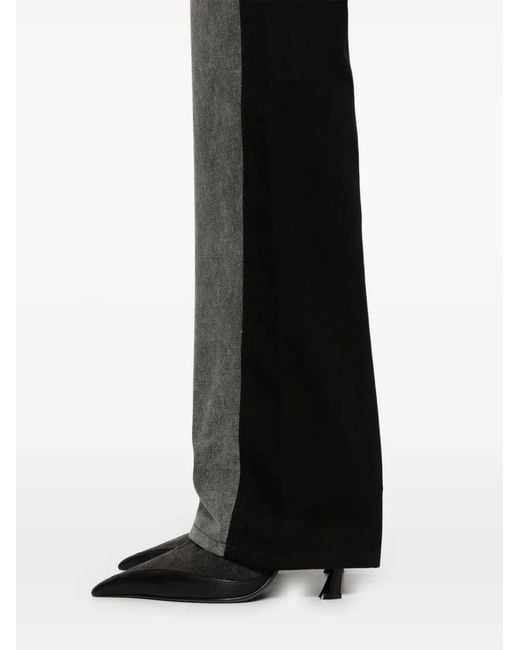 Vaqueros Rectos Bicolor Mugler de color Gray