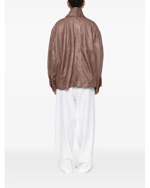 Calvin Klein Brown Belted Oversized Jacket