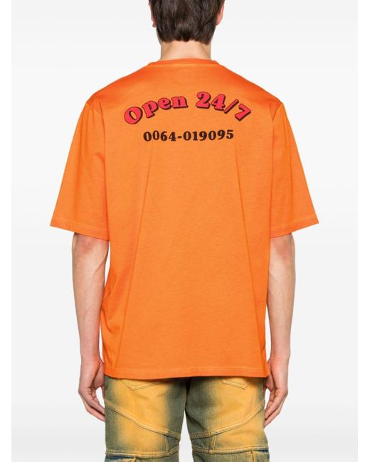 DSquared² Orange Skater Fit Cotton T-shirt for men