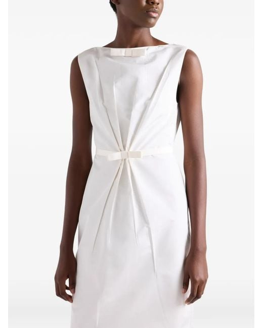 Vestido Faille Prada de color White