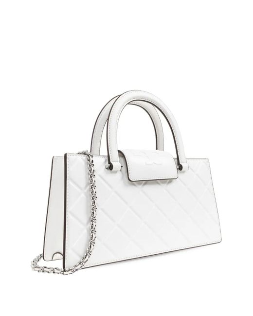 Tory Burch White Goat Leather Tote Bag