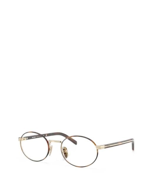 Prada Brown Round-Frame Glasses