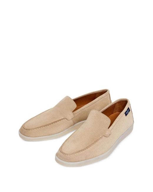 Hackett White Martins Suede Loafers for men