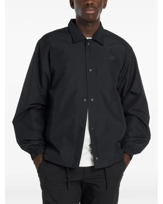 New Balance Blue Logo-Detail Jacket for men
