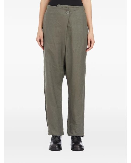 Studiob3 Green Button Wrap Trousers