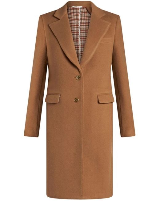 Etro Brown Single-Breasted Coats