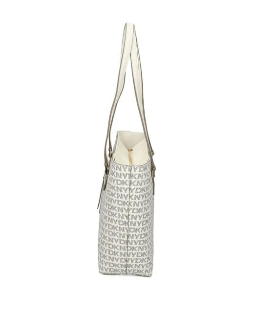 DKNY White Bryant Tote Bag
