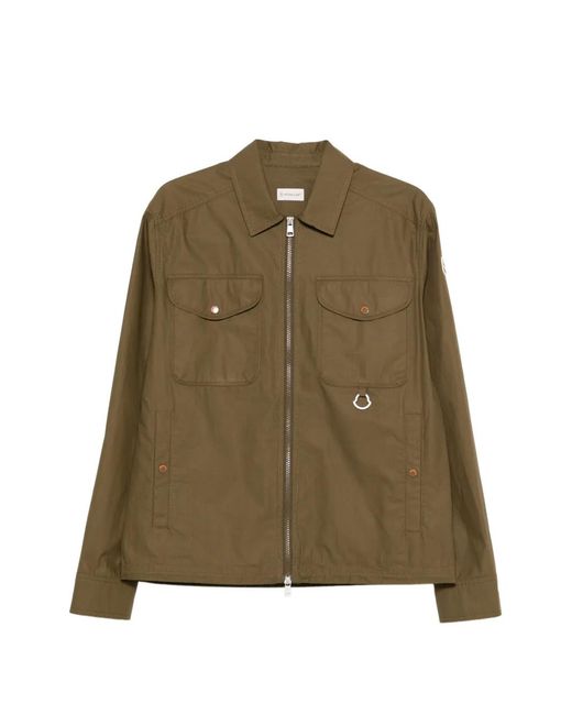 Moncler Green Zip Flap-Pocket Jacket for men