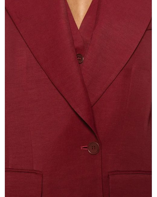 P.A.R.O.S.H. Red Notched Lapel Blazer