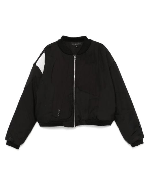Giacca Con Design Patchwork di Who Decides War in Black da Uomo