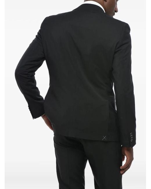 Corneliani Black Single-Breasted Wool-Blend Suit for men