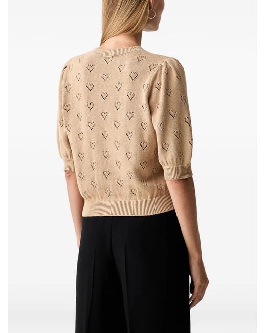 Twinset Black Jumper With Heart Pattern