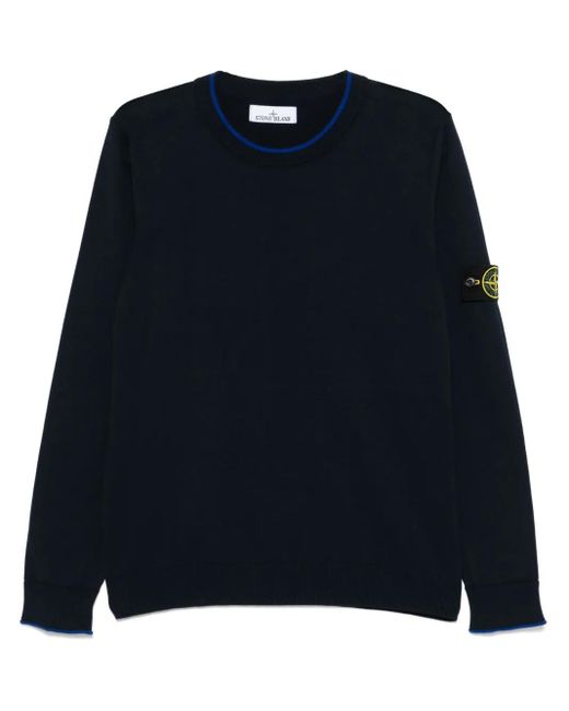 メンズ Stone Island コンパスバッジ セーター Blue