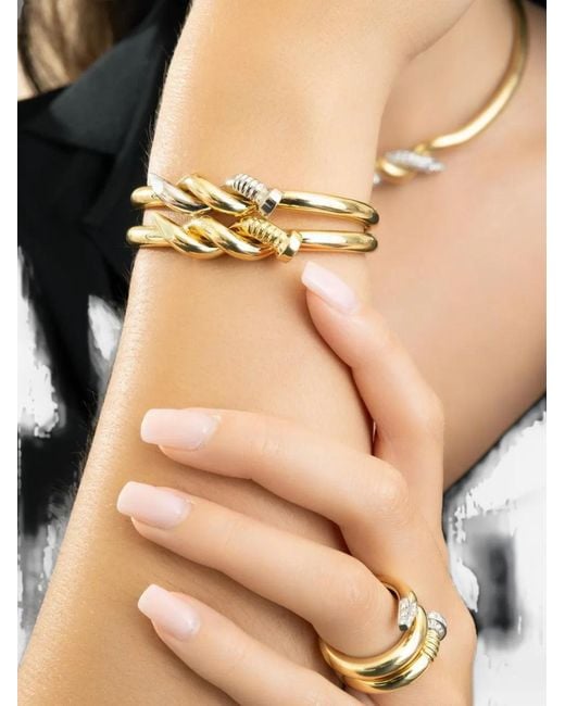 David Webb Natural Twisted Nail Cuff Bracelet