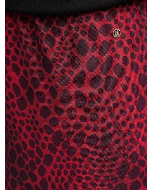 MARC AUREL Red Patterned Midi Skirt