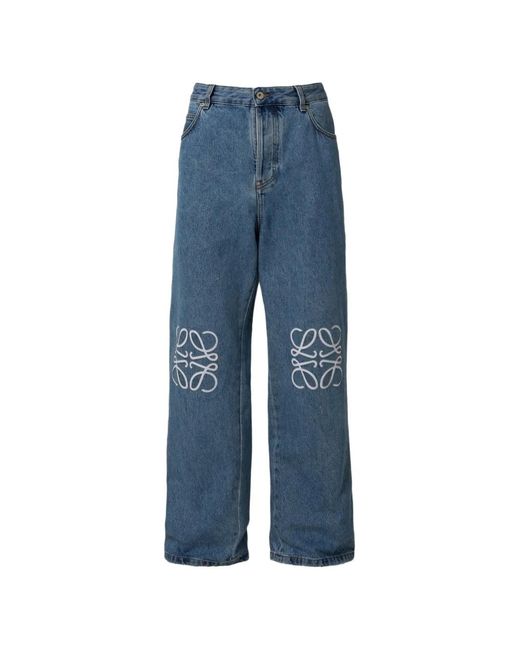 Loewe Blue Anagram Baggy Jeans for men