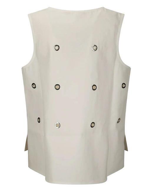 Sofie D'Hoore Gray Eyelet-Detailing Top