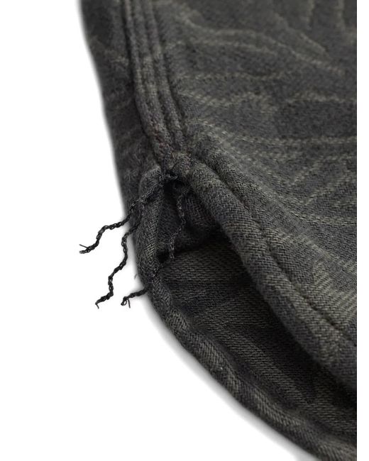 RRL Black Abstract-Pattern Overshirt for men