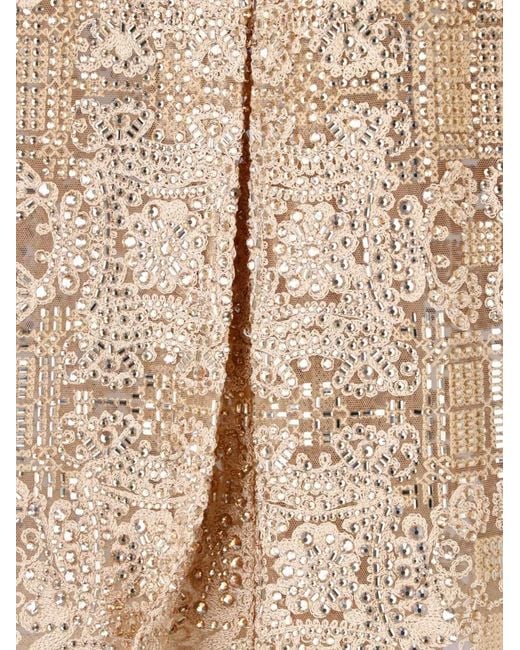 Ermanno Scervino White Crystal-embellished Lace Midi Dress