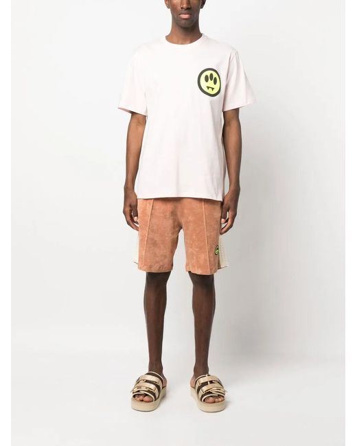 Barrow Brown Logo-Patch Terry Shorts