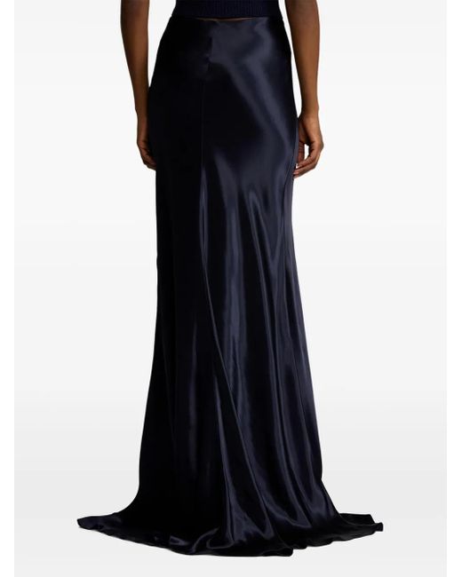 Jupe À Fini Satiné Ralph Lauren en coloris Blue