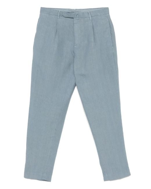 Pantalon Fuselé À Design Plissé Dell'Oglio pour homme en coloris Blue