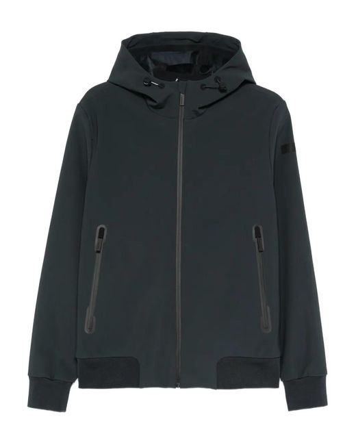 Rrd Black Hooded-Neck Zip-Fastening Jacket for men
