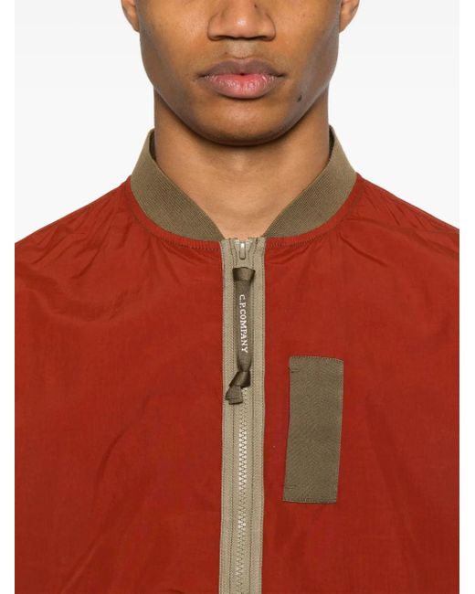 C P Company Logo-Embroidered Bomber Jacket for men