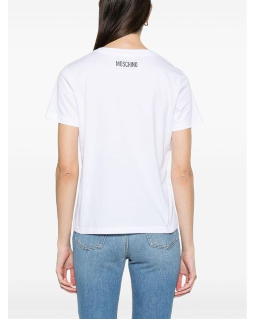 Moschino White T-Shirt aus Bio-Baumwolle