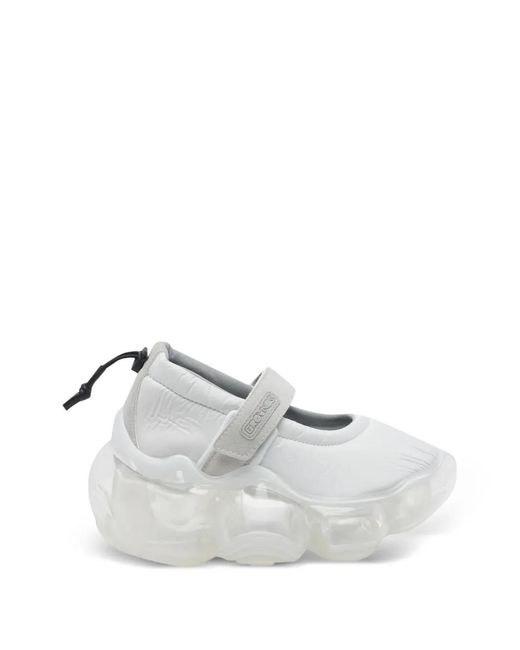 grounds White Moopie Round-Toe Sneakers