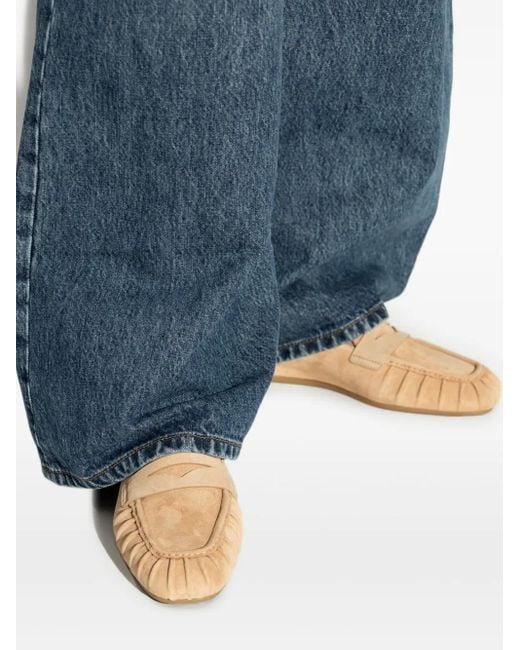 Stuart Weitzman Brown Brooks Suede Loafers