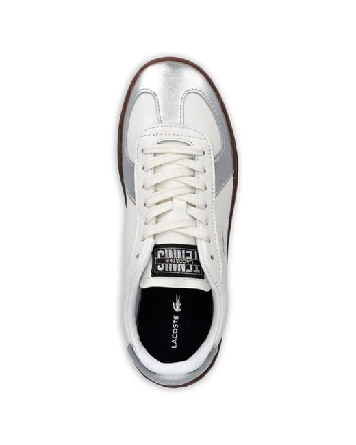 Lacoste White Baseshot Pro Panelled Sneakers