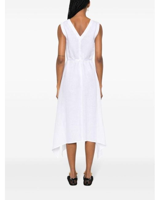 Peserico White Bead-embellished Midi Dress