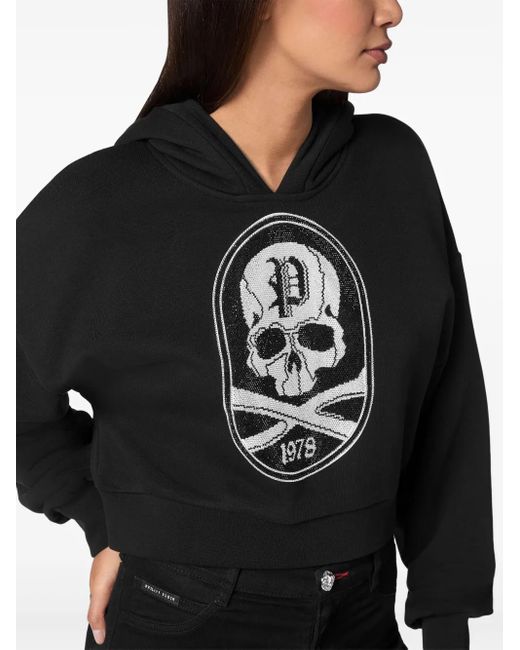 Philipp Plein Black Skull&Bones Hoodie